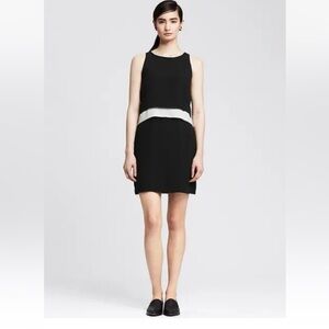 BANANA REPUBLIC Tiered Shift Dress black and White Size 6
